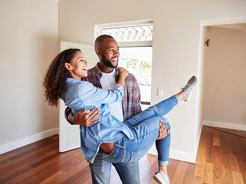 couple in new home